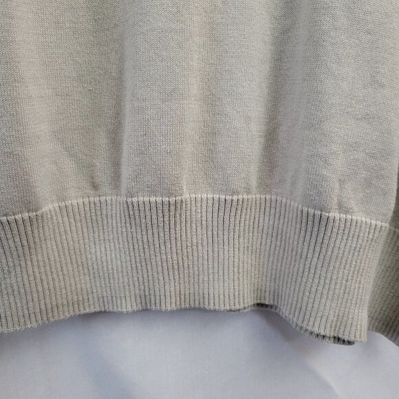 Jones Wear XL Short Sleeved Sweater w/beading fancy Cotton Rayon blend Taupe EUC - Picture 5 of 8